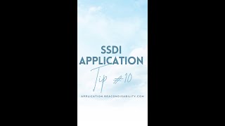 Social Security Disability Application Tip 10 #SSDI #shorts