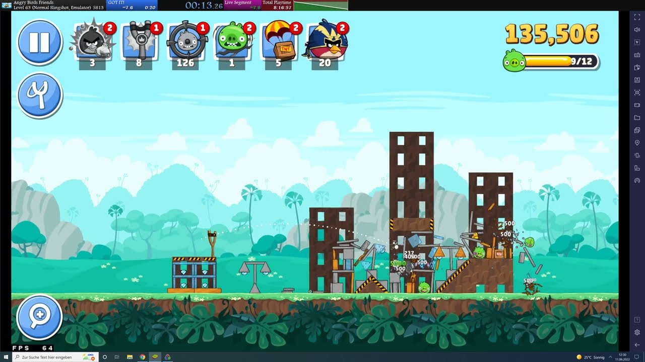 Angry Birds Friends Speedrun (Level 63) in 