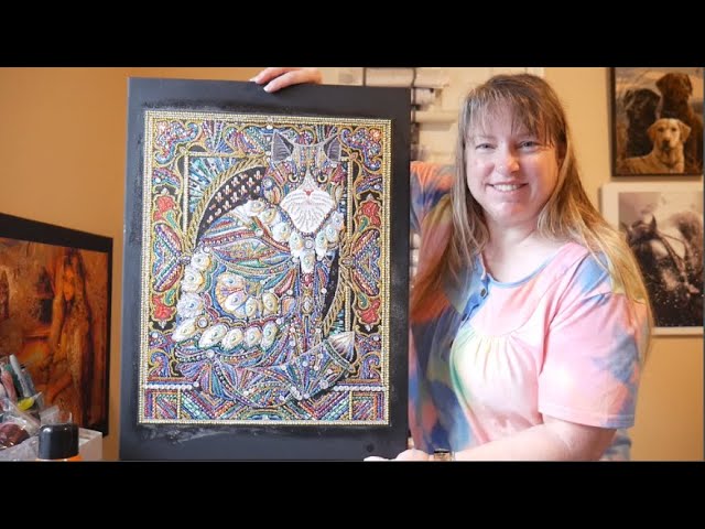 How I frame a diamond painting using artist canvas!! 
