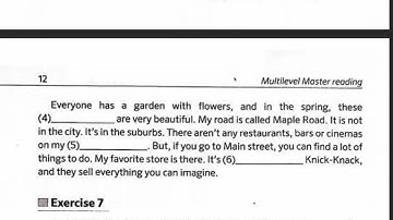 Multilevel reading part 1, exercise 6