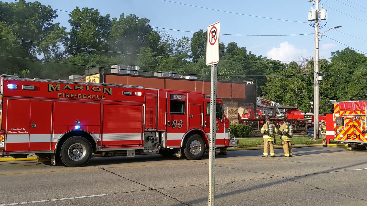 Marion Fire Department Responds to Fire at Villa's Patio YouTube