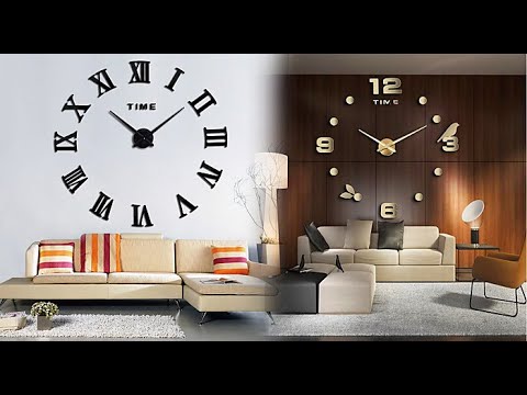 Wideo: Zegar ścienny 3D (36 Zdjęć): Samoprzylepne Zegary Z Oddzielnymi Numerami Bez Obudowy O Dużej średnicy I Inne Modele Na ścianie