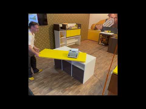 Mécanisme Hynge - Float and Swivel pour plan de travail rotatif sur rails Hynge