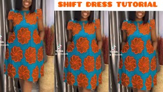 How to Cut and Sew a Simple Shift Dress with Stylish Cap Sleeves