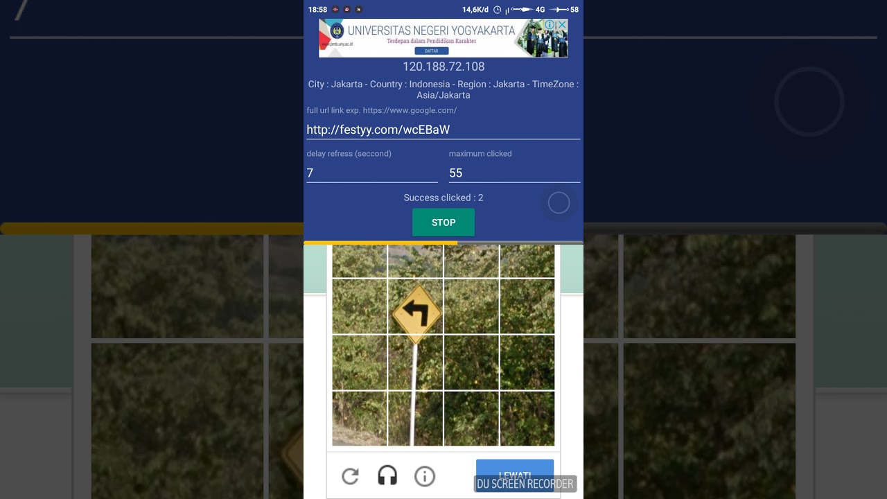 Bot ADF.ly bot shorte bot linkshrink via android (Auto Klik) $3 per hari work