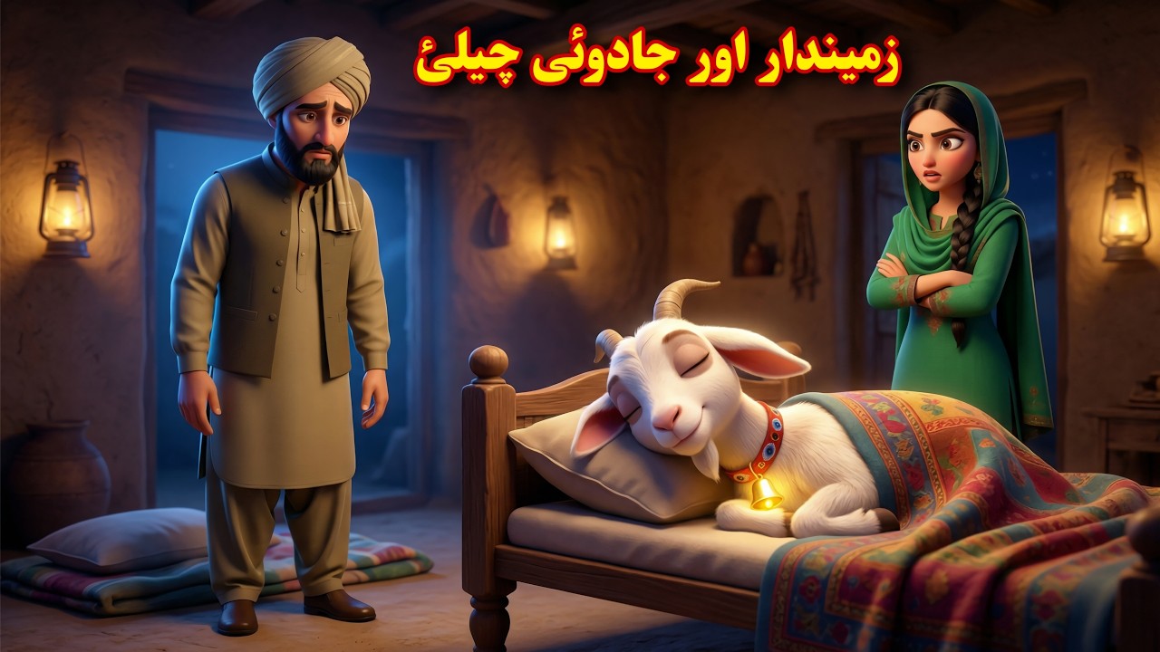زميندار او ده جادو چيلئ | The Landlord and the Magic Goat | Pashto Cartoon