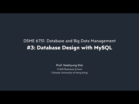 RDB: Database Design with MySQL
