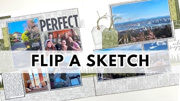 Flip A Scrapbook Sketch | Travel Layout Scrapbook Process Video | Stampin