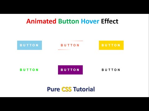 Pure CSS Button Hover Effect | Simple Animated Button Hover Effect Using Pure HTML and CSS