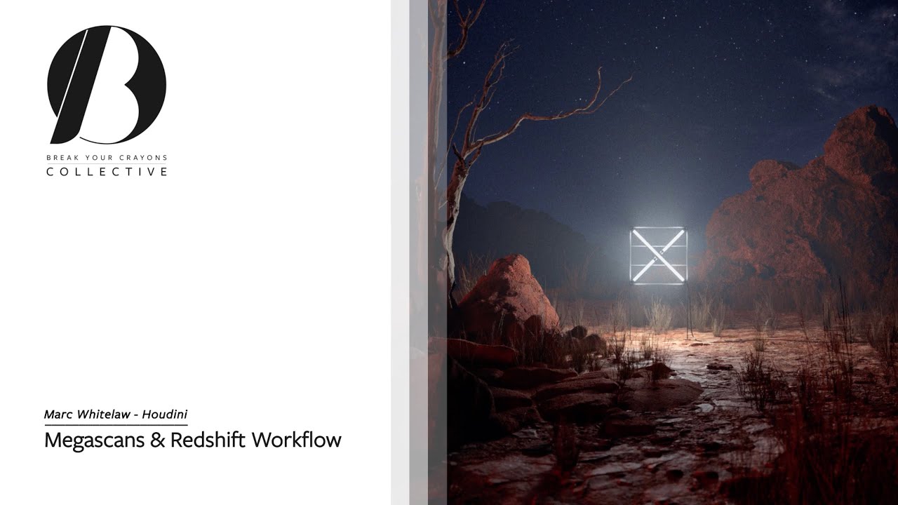 Houdini: Quixel Megascans workflow rendered with Redshift