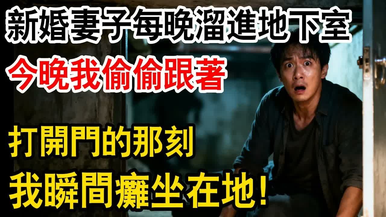 新婚妻子每晚溜進地下室，今晚我偷偷跟著，打開門的那刻我瞬間癱坐在地！#生活經驗 #人生故事 #為人處世 #日常 #人生感悟