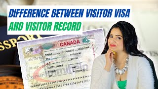 Difference between visitor visa and visitor record