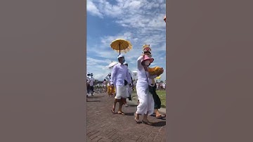 Bali Indonesia Ceremony Nyepi Festival Culture Hindi Balinese People make offerings