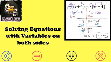 A1 2-4 Solving Equations with Variables on Each Side PART 1