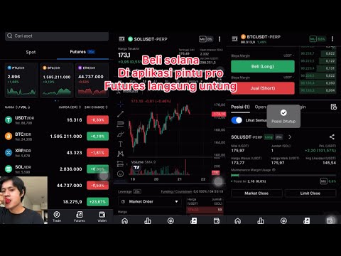 Cara trading beli kripto solana di aplikasi pintu pro futures terbaru langsung untung gede part 5