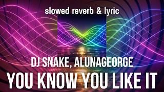 DJ Snake, AlunaGeorge - You Know You Like It |slowed reverb & lyric|