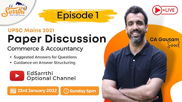 Commerce Optional UPSC Mains 2021 Paper Discussion | Gautam Sood