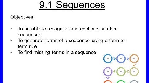 9.1 Sequences