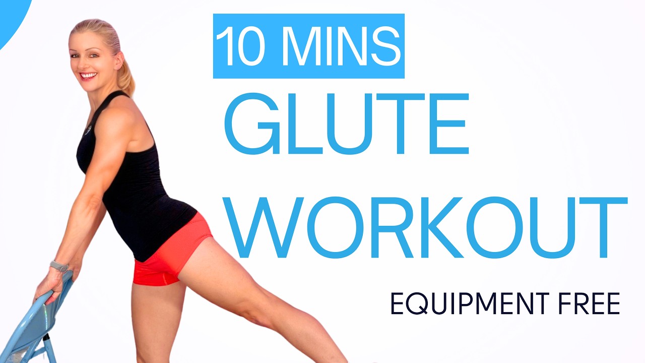 10-Minute Glute Workout | No Equipment Booty Burn at Home 🍑 - YouTube