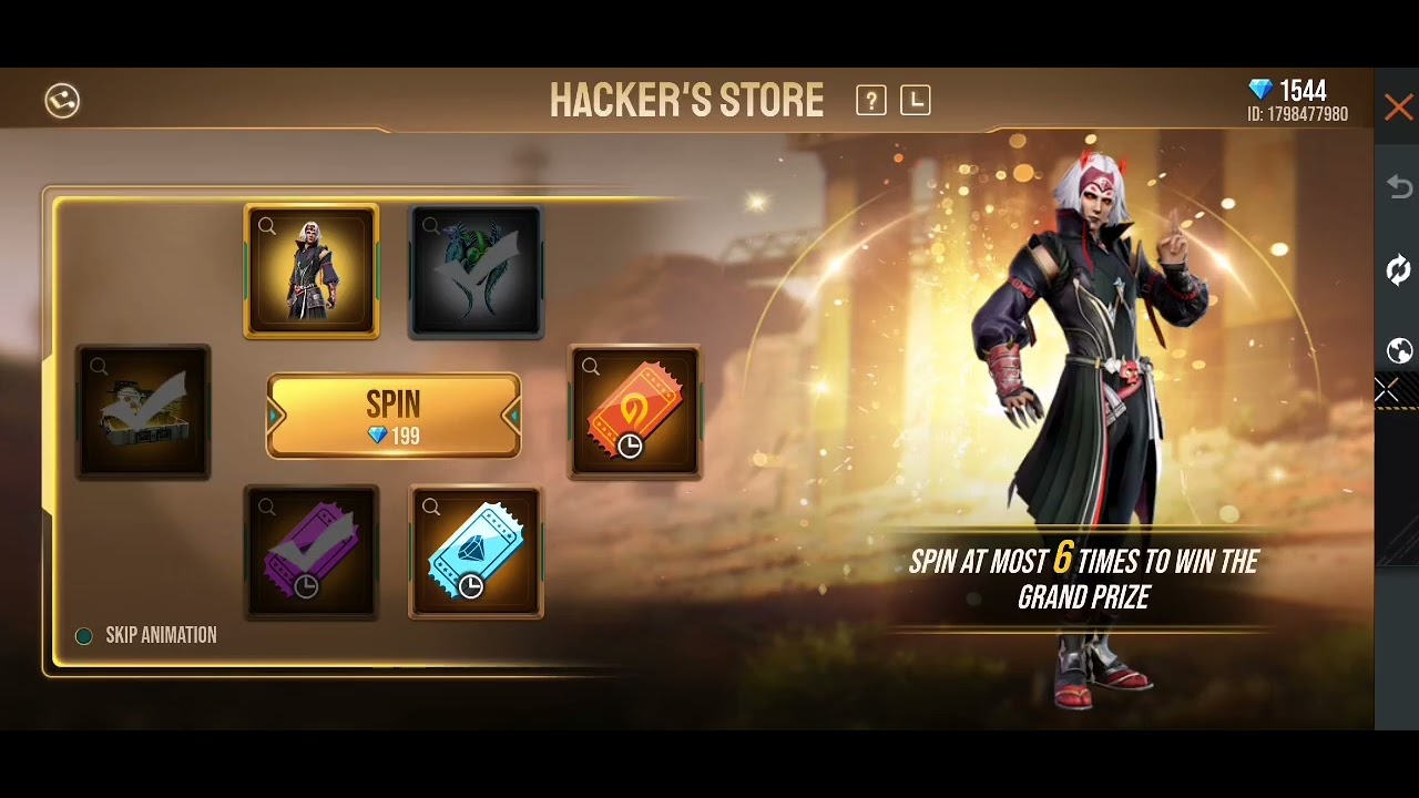 Hacker's Store Events Free Fire Mr. Iguana Iron Fiend Bundle