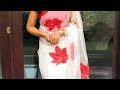 Convert Plane Saree into Designer Saree With Painting &amp; Aari Work | Maggam Works