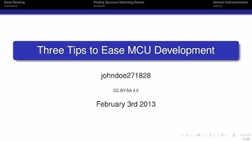 Tips and Tricks for Microcontroller Programming and Debugging