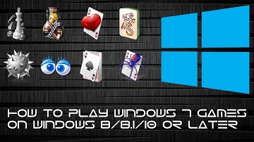 Tips: How to Play Window 7 games on windows 8, 8.1 and 10.