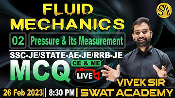 02 | Fluid Mechanics | Pressure & its Measurement | Advance MCQ | By Vivek Chhirouliya Sir