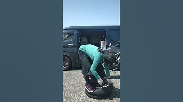 How to Change a Motorcycle Tire #7 - Rear Ver. #Shorts #Motorcycle #Ladyrider