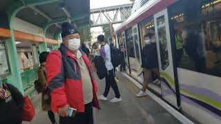 輕鐵第五期列車 1135+1218,1150+1152,1133+1215 @706, @761P,  @705 駛入及駛離天耀一/二台