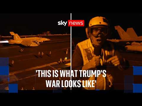 Onboard an aircraft carrier in the Middle East