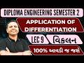 Application of Differentiation | Diploma Maths Sem 2 | Lecture 9 | Applied Maths | Engineering Maths