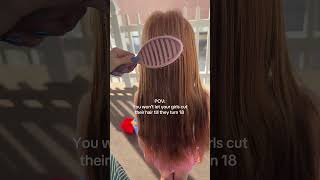 No scissors near us! #shorts #momlife #family #hair