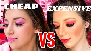 CHEAP vs EXPENSIVE SPRING MAKEUP GLAM