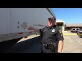 Florida Highway Patrol truck light and reflector inspection at Sneads weigh station on Interstate 10