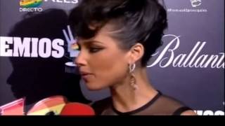 Alicia Keys en la alfombra azul de los Premios 40 principales 2013