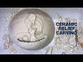 Baby bird feeding - CERAMIC ART CARVING