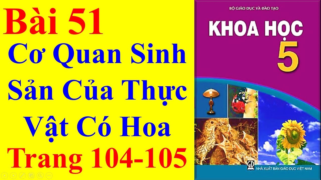 Sách giáo khoa khoa học lớp 5 | Khoa Học Lớp 5 Bài 51 – Cơ Quan Sinh Sản Của Thực Vật Có Hoa – Trang 104 – 105