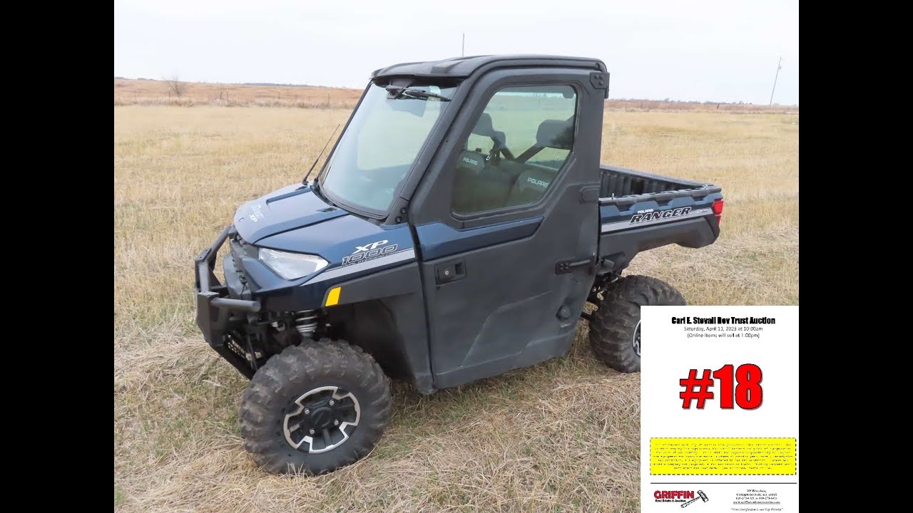 LOT 18 2019 Polaris Ranger XP1000 (04/22/2023 Stovall Auction