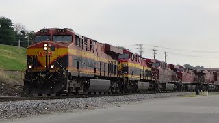 CPKC 181 plus 260 & 253 with six units each Hapag Lloyd Grey Ghost and KD70 BN Clinton June 5, 2023