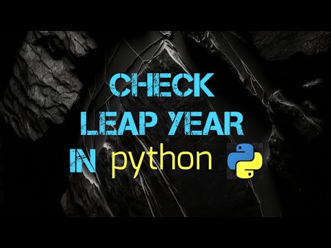 Check Leap Year In python