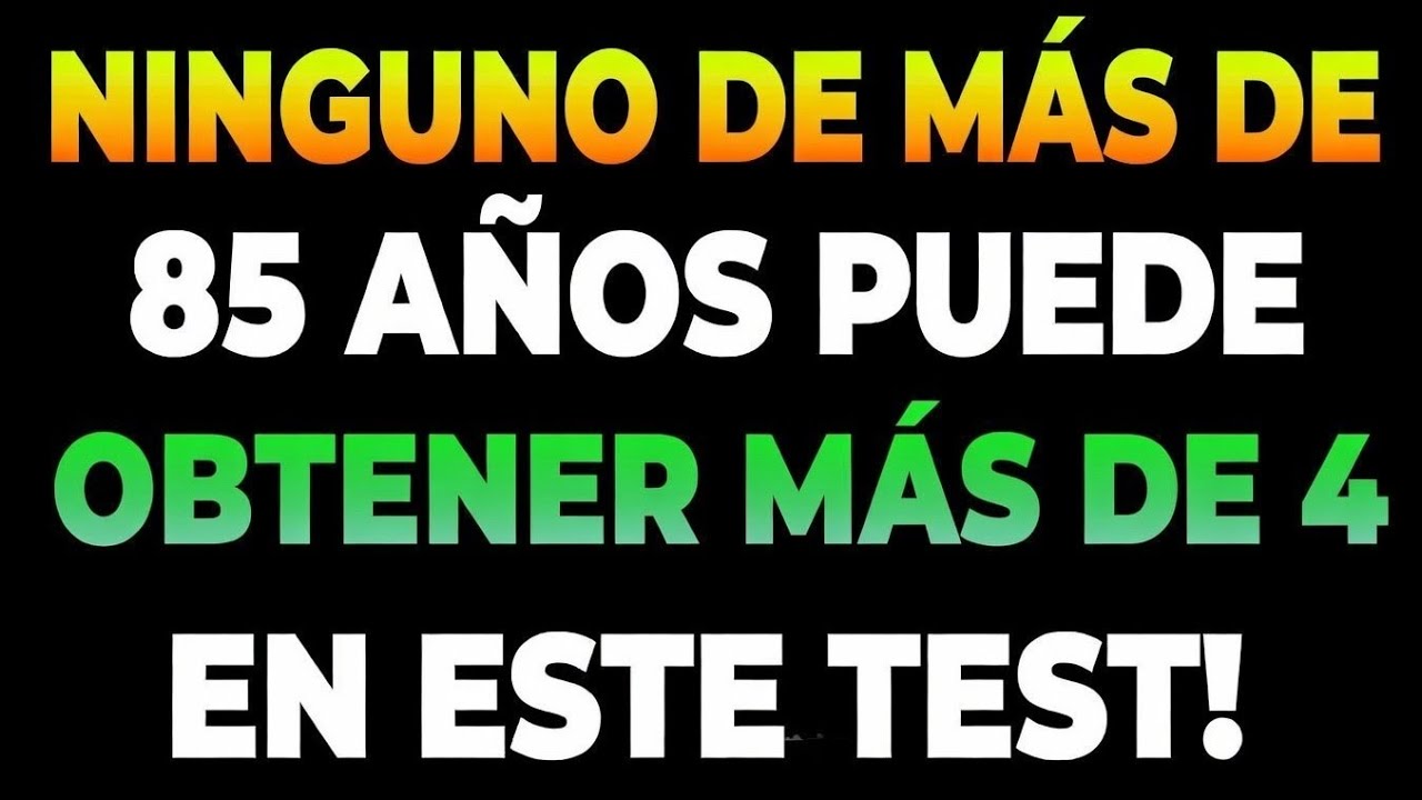 🧠🔥 Ninguno Mayor de 85 Años Logra Más de 4 | Test Mental Extremo