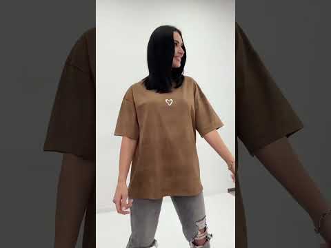 Футболка с сердцем женская "Soul" (Турция), видео 1