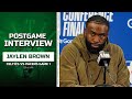 Jaylen Brown on GAME TYING Shot vs Pacers | Game 1 Postgame