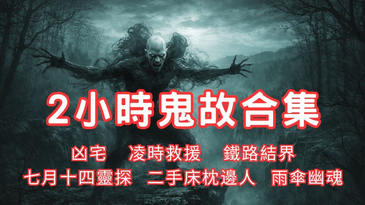 2小時鬼故事合集｜凶宅｜凌時救援｜鐵路結界｜七月十四靈探｜二手床枕邊人｜雨傘幽魂｜2025 - 2026 精選回故靈異故事｜睡前鬼故事｜陪你上班 (香港粵語鬼故事 - 廣東話)