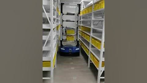 718 QR code guided VNA bin clamp AGV robot inbound