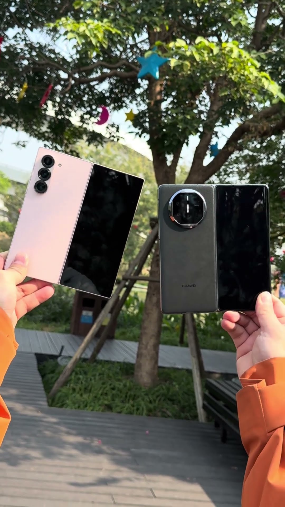 Samsung and Huawei anti-shake test