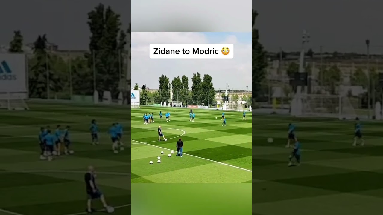 Never forget when Zinedine Zidane assisted Luka Modric (via: RealMadrid/IG) 