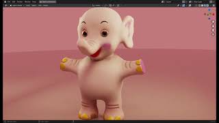 Elephant 3D Model Blender Preview screenshot 5