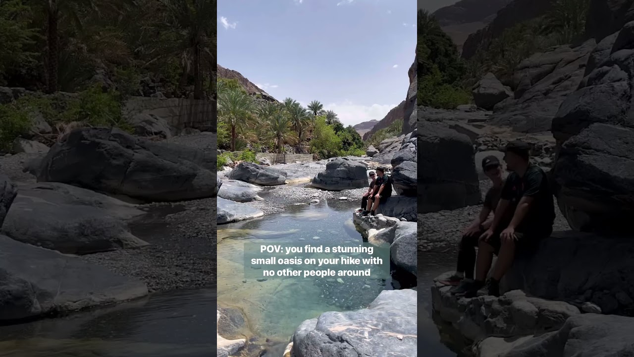 Hiking and finding a small oasis in Oman 